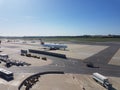Vienna/Austria - 18. september 2019: Photos taken from Viewing platform in Vienna airport on a sunny day