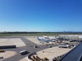 Vienna/Austria - 18. september 2019: Photos taken from Viewing platform in Vienna airport on a sunny day