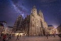 St. Stephen`s Cathedral at night in Vienna, Austria