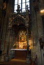 St. Stephen`s Cathedral in Wien, seat of the Archbishop of Vienna, Christoph Cardinal SchÃÂ¶nborn, interior of temple with icon