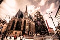 view of famous St. Stephens Cathedral, Wiener Stephansdom at Stephansplatz. The most important religious building in Vienna