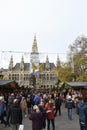 Vienna, Austria, 27th of November 2019: Christmas market in front of the City Hall in Vienna,Austria Royalty Free Stock Photo