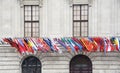 Vienna, Austria, 27th of November 2019: European Union countries flags Royalty Free Stock Photo