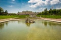 Vienna, Austria. Upper Belvedere Palace with reflection in the water fountain