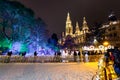 Vienna, Austria - 1.12.2018: Vienna christmas market, Austria. Traditional christmas event in Austria capital. Sale on the main