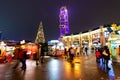 Vienna, Austria - 1.12.2018: Vienna prater park, Austria. Night scene from the famous tourist destination. Funny atraction, big Royalty Free Stock Photo