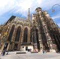 View of the north facade of Stephansdom Cathedral on a sunny summer day. Royalty Free Stock Photo