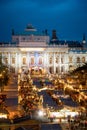 Vienna Christmas Market in front of the Burgtheater and city hal Royalty Free Stock Photo