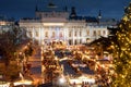 Vienna Christmas Market in front of the Burgtheater and city hal Royalty Free Stock Photo