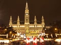 Vienna Christmas Market Rathaus Royalty Free Stock Photo