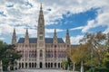 Vienna City Hall, constructed from 1872-1883 in a neo-Gothic style, Vienna, Austria Royalty Free Stock Photo