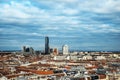 Vienna city panorama from the old Ferris wheel in Prater park, Austria Royalty Free Stock Photo