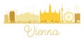 Vienna City skyline golden silhouette. Royalty Free Stock Photo