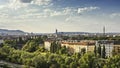 Vienna at the Danube Canal at dusk Royalty Free Stock Photo