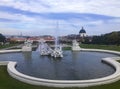 Vienna - fountain in garden around Belvedere palace Royalty Free Stock Photo