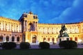 Vienna Hofburg Imperial Palace at night, - Austria