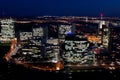 Vienna International Centre (UNO City), at night Royalty Free Stock Photo