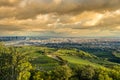 Vienna landscape from Kahlenberg mountain,Vienna, Austria Royalty Free Stock Photo