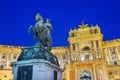 Vienna, Neue Burg building at night