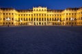 Vienna at night, palace schoenbrunn