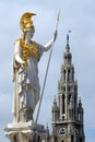 Vienna - Pallas Athene Statue Royalty Free Stock Photo