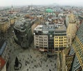 Vienna panorama from cathedrall roof Royalty Free Stock Photo