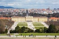 Vienna panorama, park and Schonbrunn Palace view from Gloriette