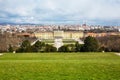 Vienna panorama and Schonbrunn Palace view Royalty Free Stock Photo