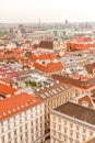 Vienna city panorama view from St. Stephan's cathedral Austria