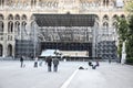 Vienna. Preparing stage for the holiday. Friedrich Schmidt Square