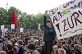 Vienna, pupils strike in front of parliament