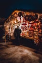 Vienna Christmas Market Illuminated at Night