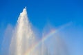 Vienna Schwarzenbergplatz Fountain And Rainbow, Austria Royalty Free Stock Photo