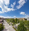 Vienna Skyline at the Danube Canal Royalty Free Stock Photo