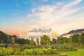 The Vienna State Opera and Burggarten Imperial Garden in Vienna, Austria Royalty Free Stock Photo