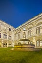 Vienna State Opera Fountain At Night, Austria Royalty Free Stock Photo