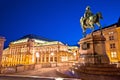 Vienna state Opera house square and architecture evening view Royalty Free Stock Photo