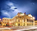 Vienna state opera at storm Royalty Free Stock Photo