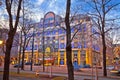 Vienna street architecture dusk view