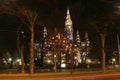 Vienna town hall in the night, Christmas time Royalty Free Stock Photo