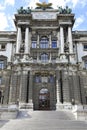 Vienna: The view from the Burggarten to a Portal of Neue Hofburg