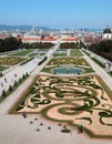 Vienna, WIEN, Austria - August 22, 2023: Garden of Lower Belvedere Castle