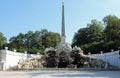 Vienna, WIEN, Austria - August 22, 2023: High Obelisk in the park of Schonbrunn Palace