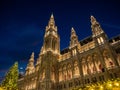 Christmas market in Vienna, Austria by night