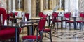 Viennese coffee house in red and black