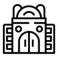 Viennese mansion icon outline vector. Traditional cultural treasure
