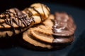 Viennese Biscuits covered with chocolate