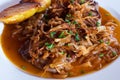 Viennese Zwiebelrostbraten, Roast Beef with Onion Gravy Royalty Free Stock Photo