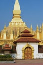 Entrance gate to the Pha That Luang stupa in Vientiane, Laos.