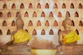 Old Buddha statues in Wat Si Saket temple in Vientiane, Laos.